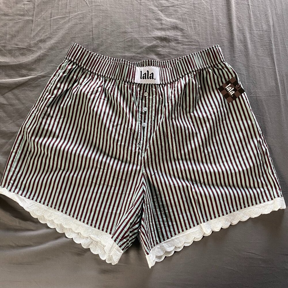 Dressed in Lala Mint Chocolate Chip Lace Boxer Shorts 2XL